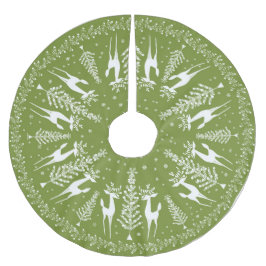 JULGRAN SKIRT MCM OLIVE OCH WHITE JULGRANSMATTA BORSTAD POLYESTER