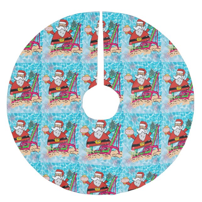 Julgran Skirt Santa Julgransmatta Borstad Polyester (Framsidan)