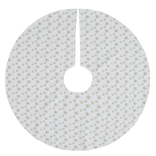 Julgran Skirt/Snöflingor Julgransmatta Borstad Polyester (Framsidan)
