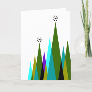 Julgran-skog - Minimalistiskt Helgdag-kort Helgkort