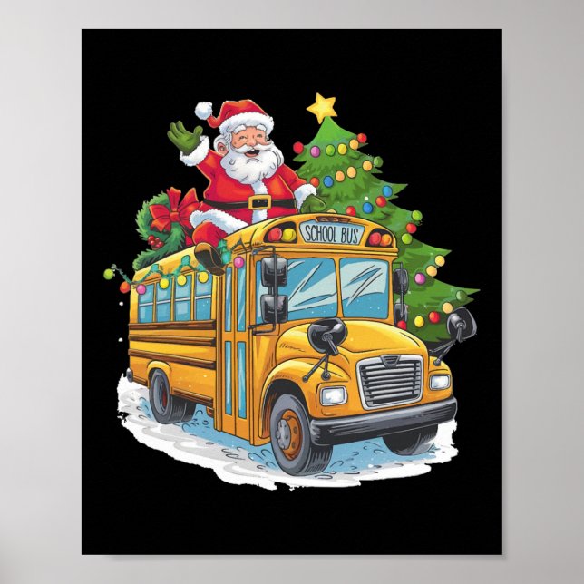 Julgran Skolbuss Förar Kostym Vuxna Poster (Framsidan)