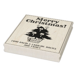 Julgran - Skriv ut dina egna julkort Stämpel