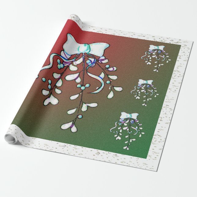 Julgran, slingor & band - presentpapper (Utrullad)