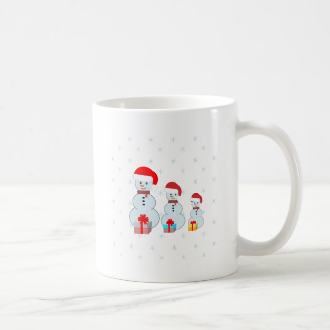 Julgran-små män och snöflingor kaffemugg (Höger)