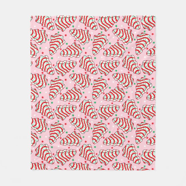 Julgran Snack Cake Fleece Blanket (Framsidan)