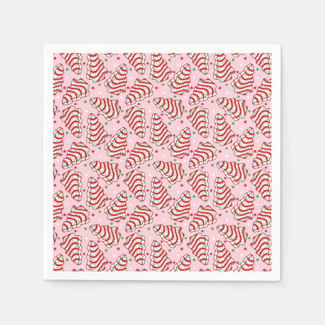 Julgran Snack Cake Pappra Tallrikar Pappersservett (Framsidan)