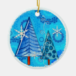 Julgran & Snöflake Jeweled Julgransprydnad Keramik