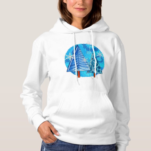 Julgran & Snöflake Jeweled T Shirt (Framsida)