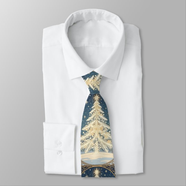 Julgran Snöflinga Grenar Art Nouveau Slips (Bunden)