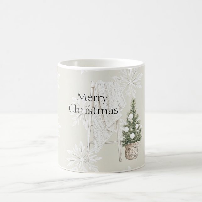 Julgran Snöflingor Filttäcke Stege Kaffemugg (Center)