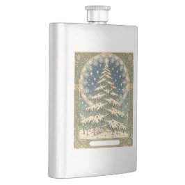 Julgran Snöflingor och Stjärnor Art Nouveau Fickplunta