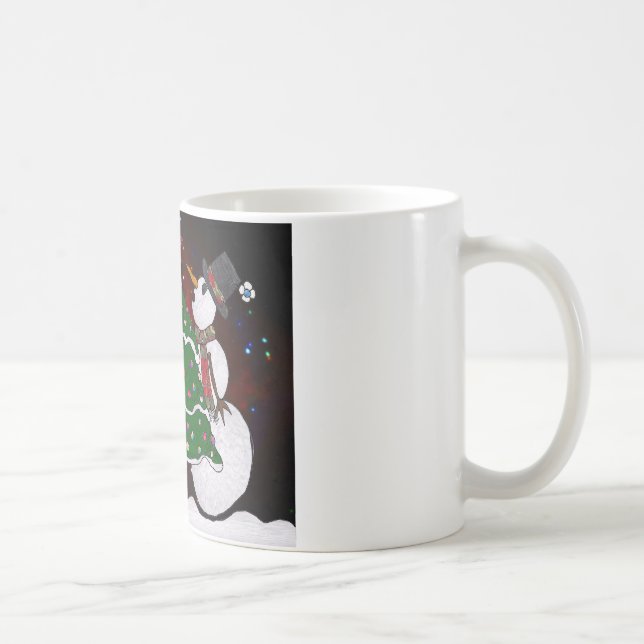Julgran Snögubbe-konsutskrift Kaffemugg (Höger)