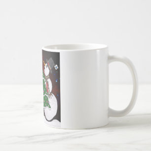 Julgran Snögubbe-konsutskrift Kaffemugg