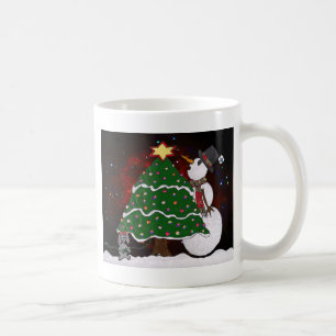 Julgran Snögubbe-konsutskrift Kaffemugg