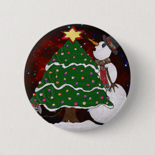 Julgran Snögubbe-konsutskrift Knapp
