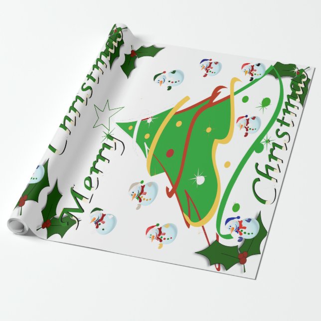Julgran & Snömannar  - Presentpapper (Utrullad)