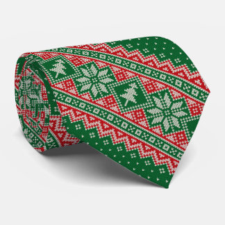 Julgran Snowflake Red Grönt jul Slips