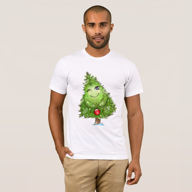 Julgran som blinkar Herr T-Shirt (Hel framsida)