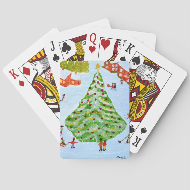 Julgran Spel Kort (Baksidan)