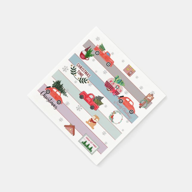 Julgran springa pappersservett (Hörn)