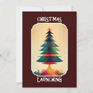 Julgran startar Konstnärlig design i Julafton Inbjudningar