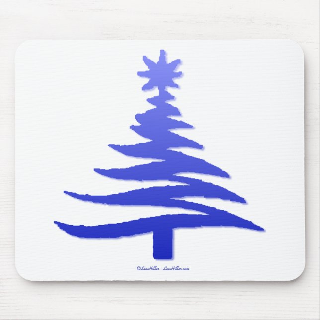 Julgran Stencil Cobalt Blue Musmatta (Framsidan)