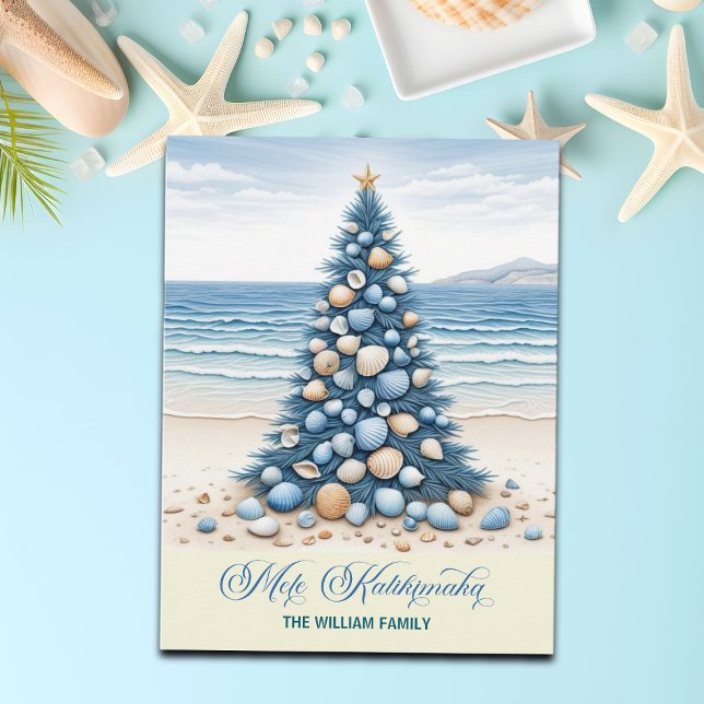 Julgran Strand Mele Kalikimaka Helg Vykort (Skapare uppladdad)
