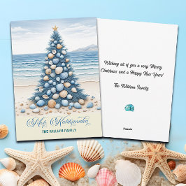 Julgran Strand Mele Kalikimaka Julkort