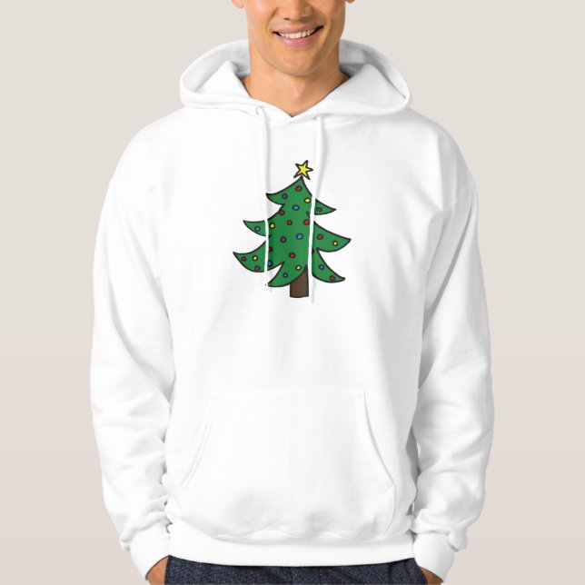 Julgran Sweatshirt Med Luva (Framsida)