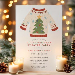 Julgran Tacky Ugly jul Sweater Party Inbjudningar