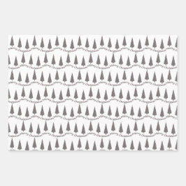 Julgran Tartan Mönster på White