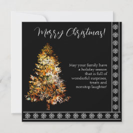 Julgran tillverkad av snöflingor svart bakgrund