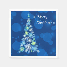 Julgran tillverkat av snöflingor. pappersservett