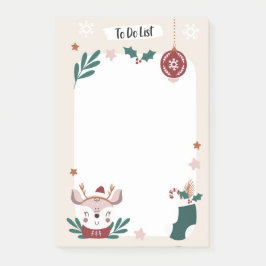 Julgran Tomte Att Göra Lista Post-It Noteringar Block