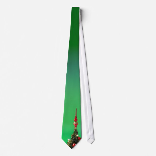 Julgran Topper Tie - Grönt Slips (Framsida)