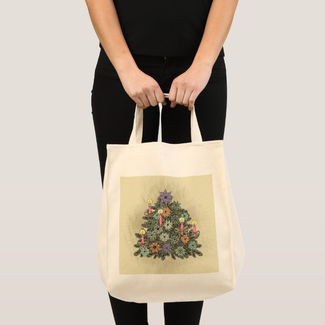 Julgran - Tote Bag, Matkasse Tygkasse (Framsida (produkt))