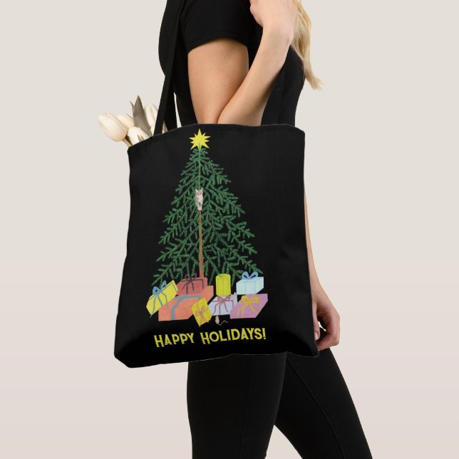 Julgran Tote Bag Tygkasse (Närbild)