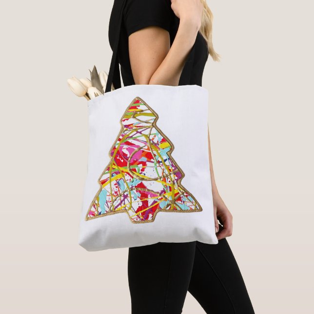Julgran Tote Bag Tygkasse (Närbild)