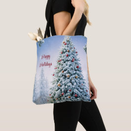 Julgran Tote Bag Tygkasse