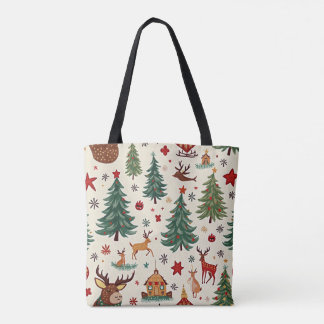 Julgran Totebag Tygkasse