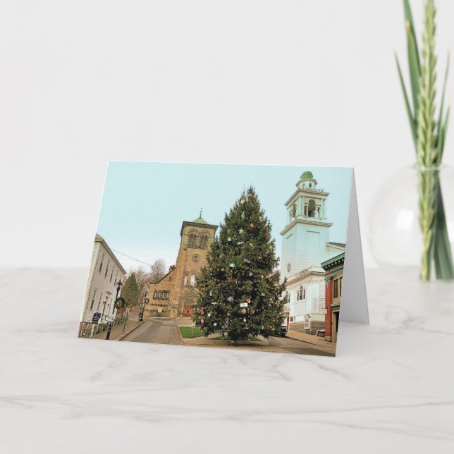 Julgran Town Square Plymouth MORSA Helgkort (Framsida)