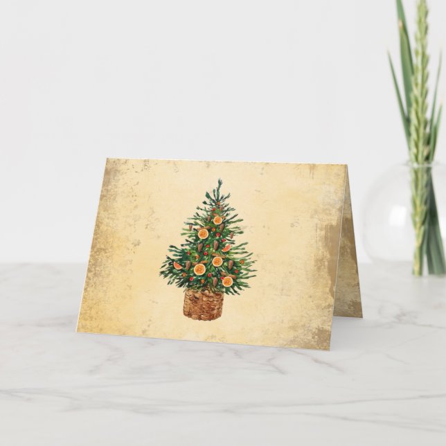 Julgran, traditionell Hälsning Land Helgkort (Framsida)