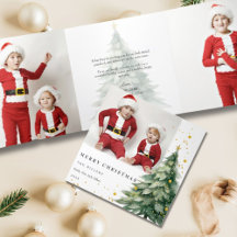 Julgran trifold Photo jul Card