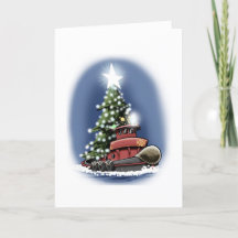 Julgran Tugbåtskort