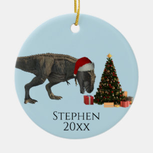 Julgran Tyrannosaurus T-Rex  Julgransprydnad Keramik