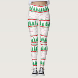 Julgran Ugly Sweater Reindeer Leggings