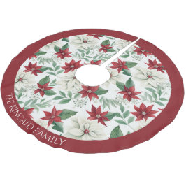 Julgran underlägg dekoration Poinsettia familjenam Julgransmatta Borstad Polyester
