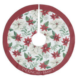 Julgran underlägg dekoration Poinsettia familjenam Julgransmatta Borstad Polyester