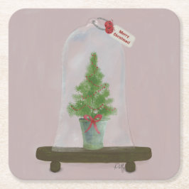 Julgran Underlägg Papper Kvadrat