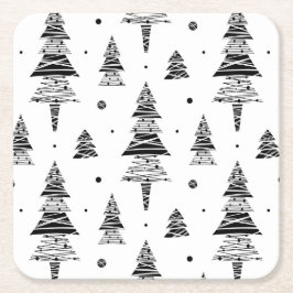 Julgran Underlägg Papper Kvadrat